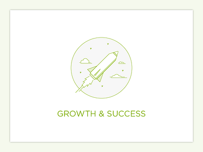 Aspirational Illustration Set design growth icon illustration rocket success