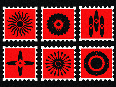 Stamps 2021 flower icon logo minimal postage postage stamp shapes stamp sun symbol