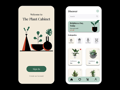 Plant App design graphic design illustration illustration art minimal mobile mobile app mobile app design mobile design mobile ui mobile ui design plant plant app ui ux web