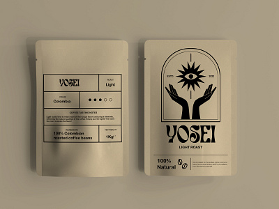 YOSEI- Coffee packaging design artwork brand brand identity branding coffee coffee branding coffee design coffee packaging design coffee packing design graphic design illustration logo logotype minimal package package design typography