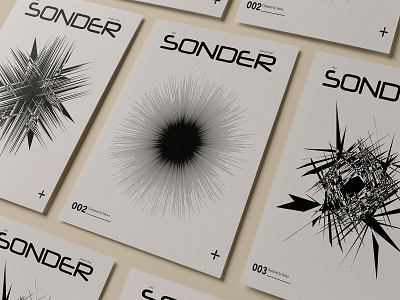 SONDER POSTER abstract artwork black and white branding dailyposter design flyer geometric design graphic design minimal negative space poster poster design print shapes visual identity