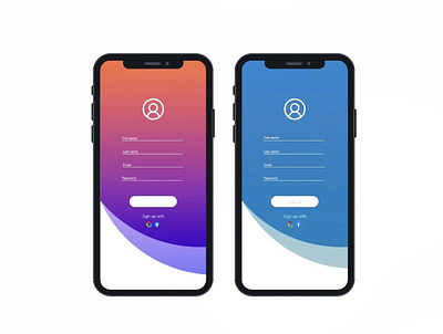 Sign Up Page app design ui ux