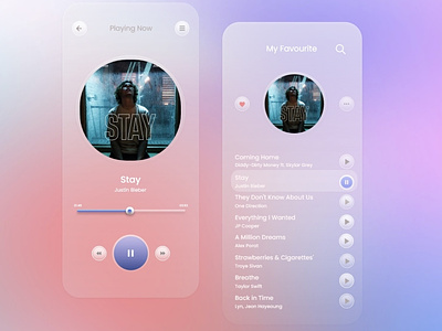 Glassmorphic Music Player