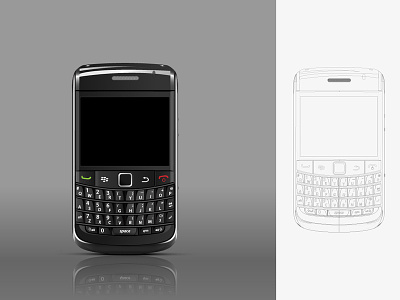 Mobile Phone - realistic vector illustration blackberry buttons gradient illustration illustrator mobile phone realistic screen vector