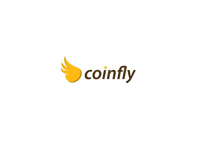 Coin Fly logo bank blockchain coin currency exchange fly gold logo mining money network payment transaction vector web wings
