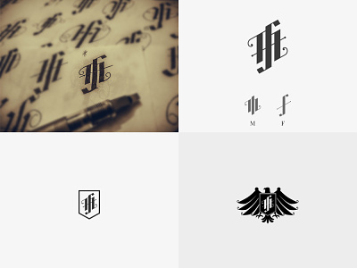 Family Emblem Project branding caligraphy coatofarms custom eagle emblem handlettering logo modern shield simple typography wings