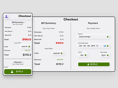 Responsive Checkout Payment Page
