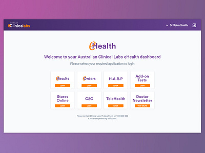 SSO Dashboard - Healthcare Applications