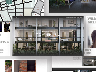 Website - Townhaus West Melbourne Property design flat ui ux web webdesign website