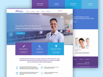 Clinical Trials - Website flat ui ui design ux ux design web webdesign website