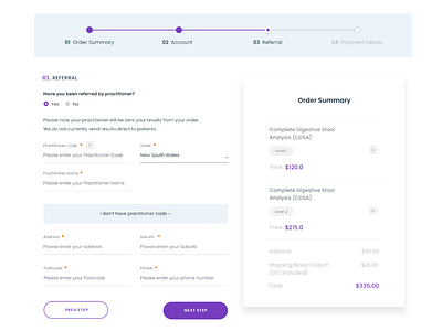 Checkout process health tests checkout form checkout page checkout process design ecommerce form design form elements ui ux ui web website