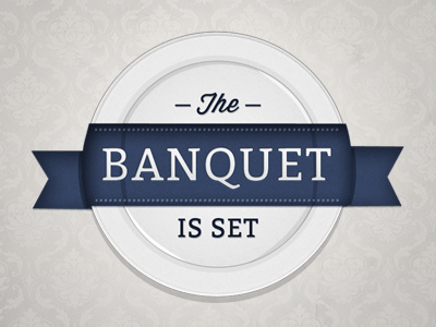 The Banquet is Set Logo branding logo