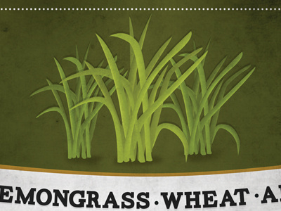 Lemongrass Wheat Ale beer label illustration