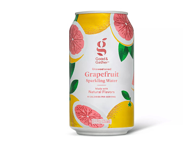 Target Good & Gather Sparkling Water beverage beverage packaging food packaging fruits grapefruit grapefruits illustration sparkling water target