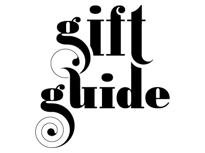 038 black and white dollops gift guide lettering thick lines thin lines type