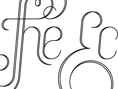 44 black lines calligraphy lettering