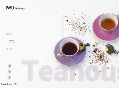 Website design for a fictional company - IWU Teahouse branding ui