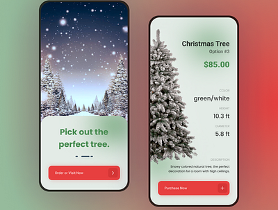 Christmas Tree App Design Concept app appconcept appdesign christmas concept design redesign ui uidesign uiux ux uxdesign