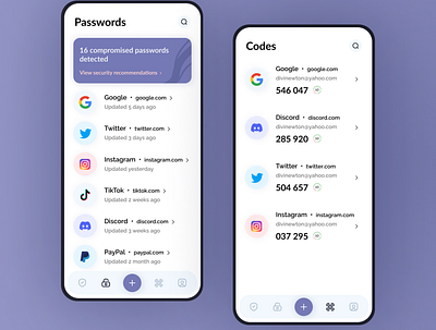 Password Manager App Design Concept app concept design password passwordmanager redesign ui uiux ux