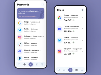 Password Manager App Design Concept