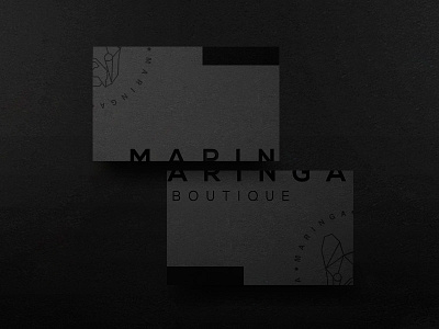 Maringa Dribble black boutique business card clothes french identity maringa