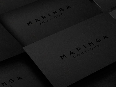Maringa black boutique business card clothes french identity maringa