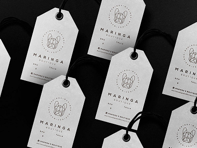 Maringa Labels black branding frenchie label marina white