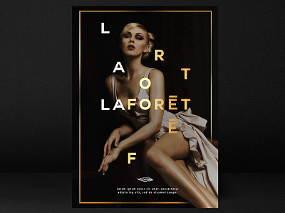 La Foret black boutique branding design foil gold