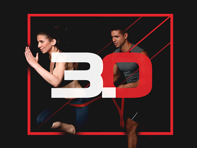 3.0 Gym Brand 3 branding exercise gym red trespuntocero