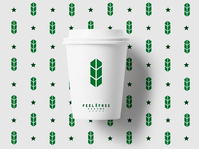 Branding Feel Free Salads branding brands cup leaf logotype minimalism salads