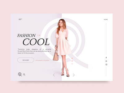 Fashion Cool UI design branding design fashion interface logotype minimalism typography ui uidesign uiux web webdesign