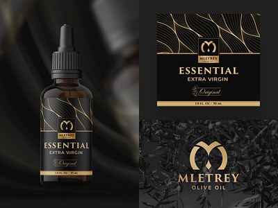 Mletrey Label Design bottle box branding creative cup design drink packaging elegant graphic design illustration label label design logo luxury modern olive oil packaging ui