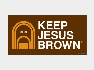 BrownJesus Campaign brownjesus bumper sticker campaign logo tshirt design