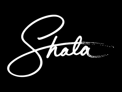 Shala black brand cursive handwritten identity logo marker script type typeface typography white yoga