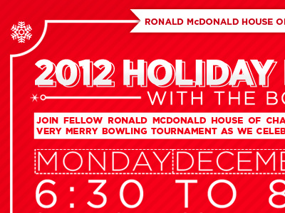 Holiday Invite Concept 2012 bowling christmas december holiday house join mcdonald monday red rmh ronald snowflake time tournament winter