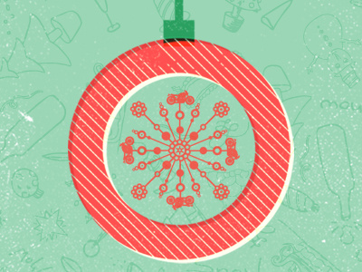 Holiday Ornament card christmas green holiday invite motorcycle ornament red snowflake texture vector white xmas