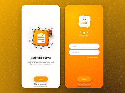 PHC - App Design Concept app app design elements icons illustration ios login login screen mobile ui ux uxdesign
