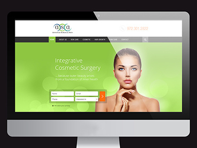 Web Design app clean cosmetic fresh graphic minimal mockup simple surgery ui ux web site