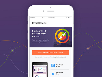 Credit Check Plus andriod app clean conversion email fresh interface ios mobile simple ui ux visual