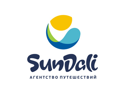 SunDali colourful lettering logo simple touristic