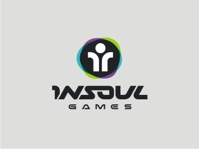 Insoul games colourful dev game logo simple