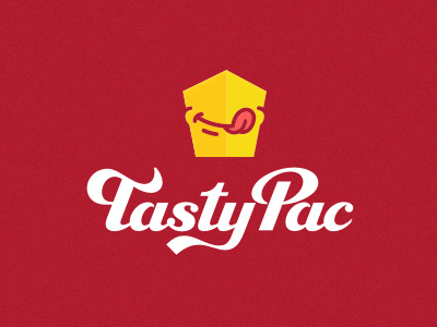 Tastypac character food logo tasty