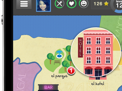 Spanish Learning App - Map screen iphone map spanish