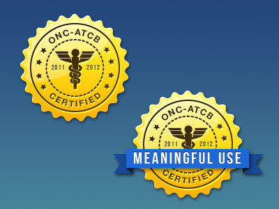 Meaningful Use Badge, ver. 2 badge gold