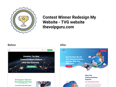 Contest Winner Redesign Website thevoipguru.com