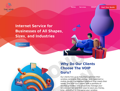 thevoipguru.com - internet services page design graphic design ui web design web development website