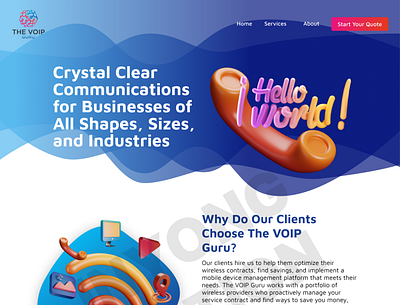 thevoipguru.com - voices services page design graphic design ui web design web development website