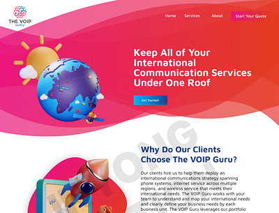 thevoipguru.com - international services page design graphic design ui web design web development website