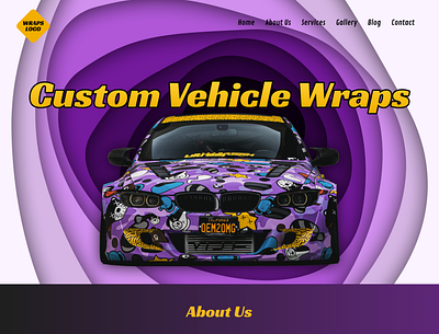 Custom Cehicle Wraps Concept design graphic design ui web design web development website