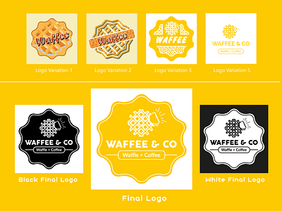 Waffee and Co Logo branding design illustration logo minimal service typography ui ux vector